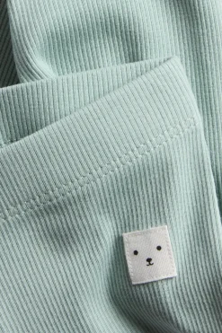 Ribatut leggingsit, joiden pituus on säädettävissä | Turkoosi | Vauvat | Kappahl