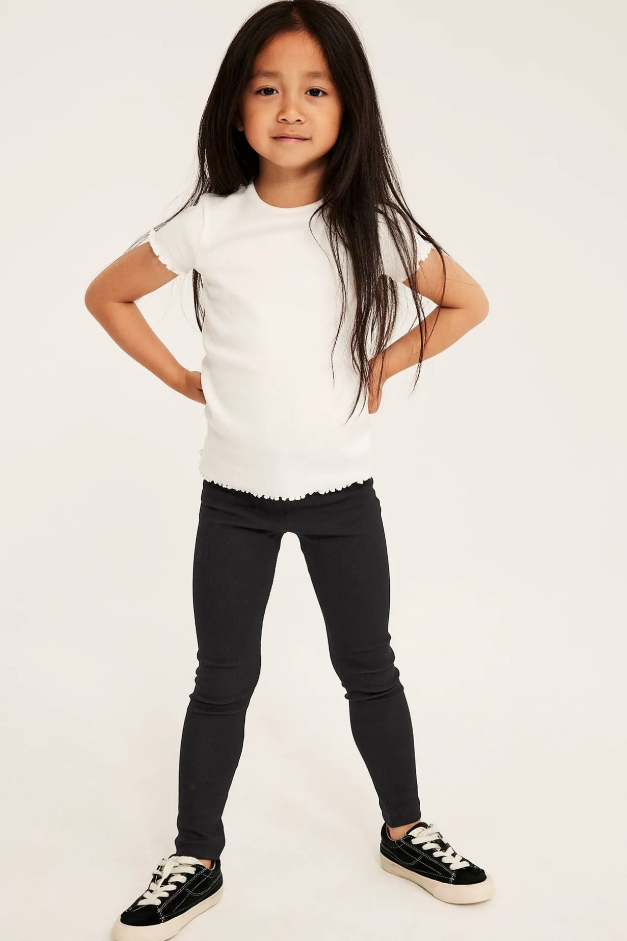Ribatut leggingsit | Musta | Lapset | Kappahl