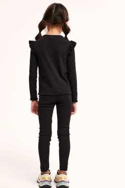 Ribatut leggingsit | Musta | Lapset | Kappahl
