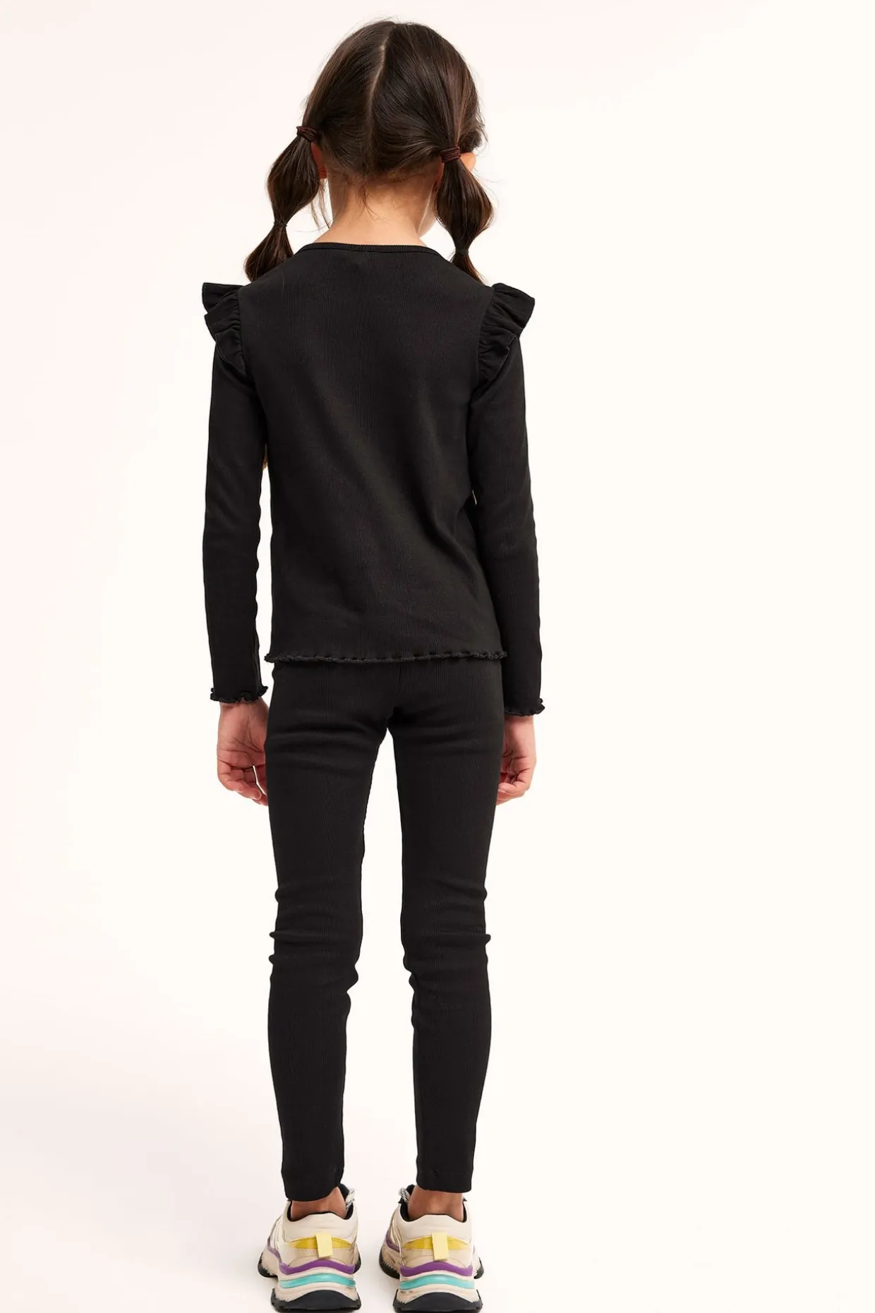 Ribatut leggingsit | Musta | Lapset | Kappahl