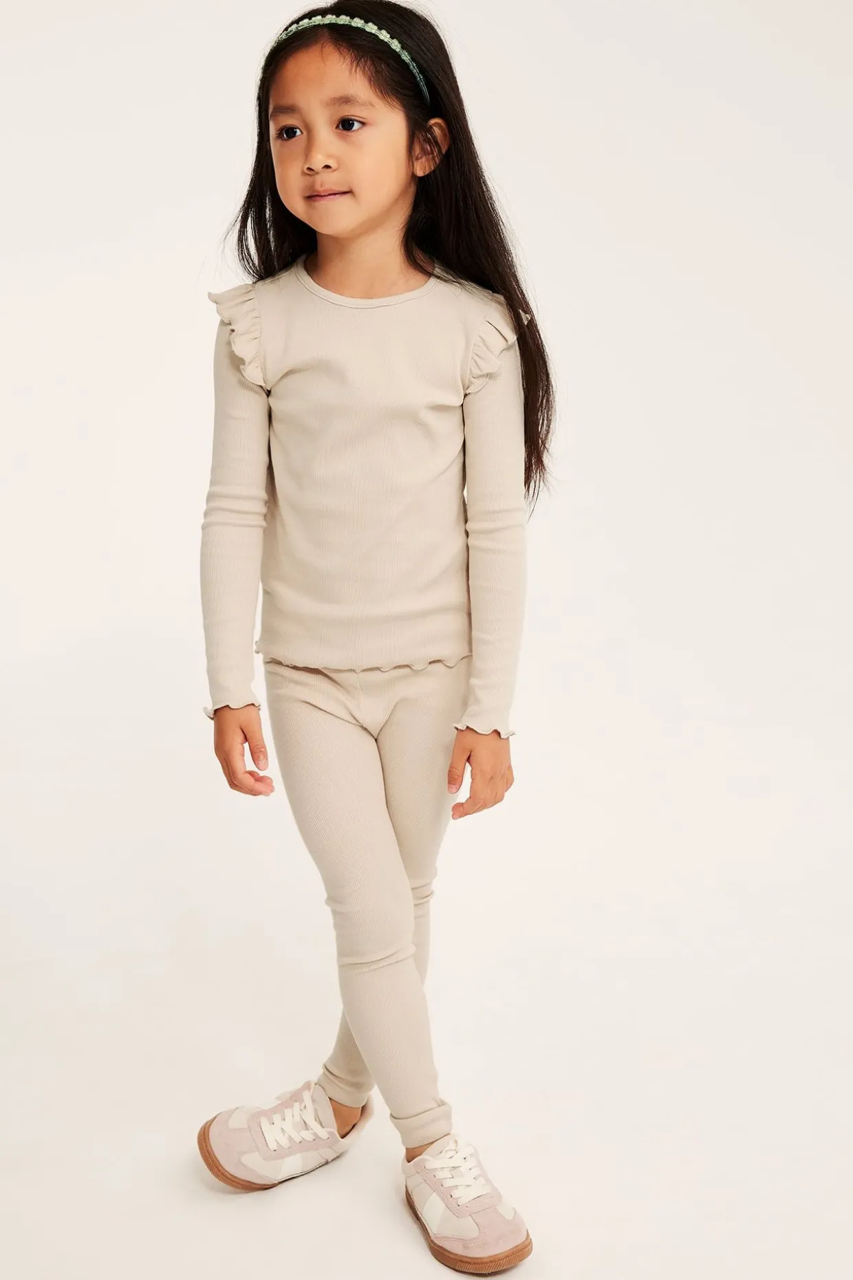 Ribatut leggingsit | Vaaleanbeige | Lapset | Kappahl