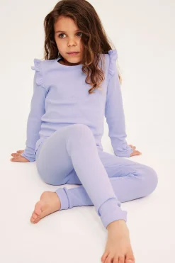 Ribatut leggingsit | Vaaleanvioletti | Lapset | Kappahl
