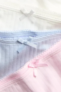Ribatut puuvillabokserit, 3-pack | Pinkki | Lapset | Kappahl
