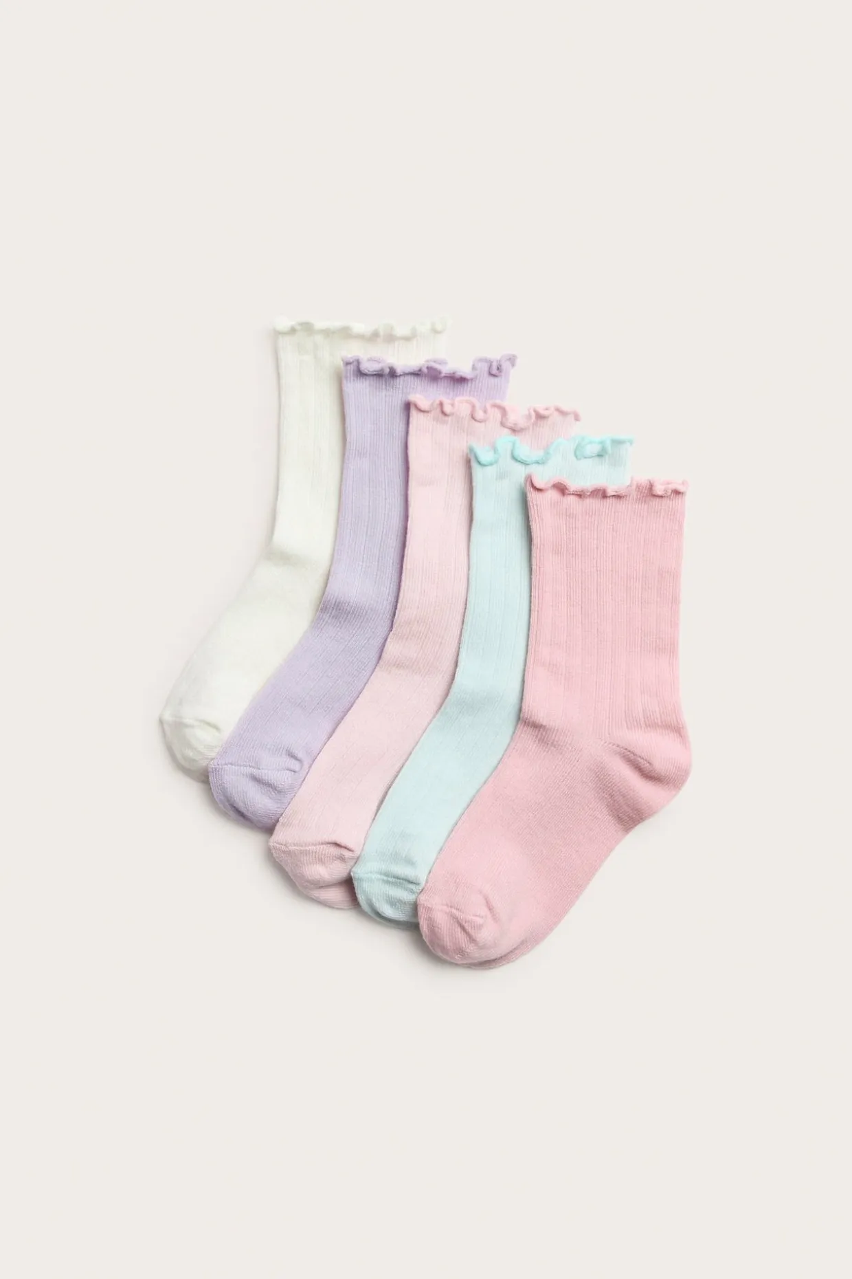 Ribatut sukat 5-pack | Pinkki | Lapset | Kappahl