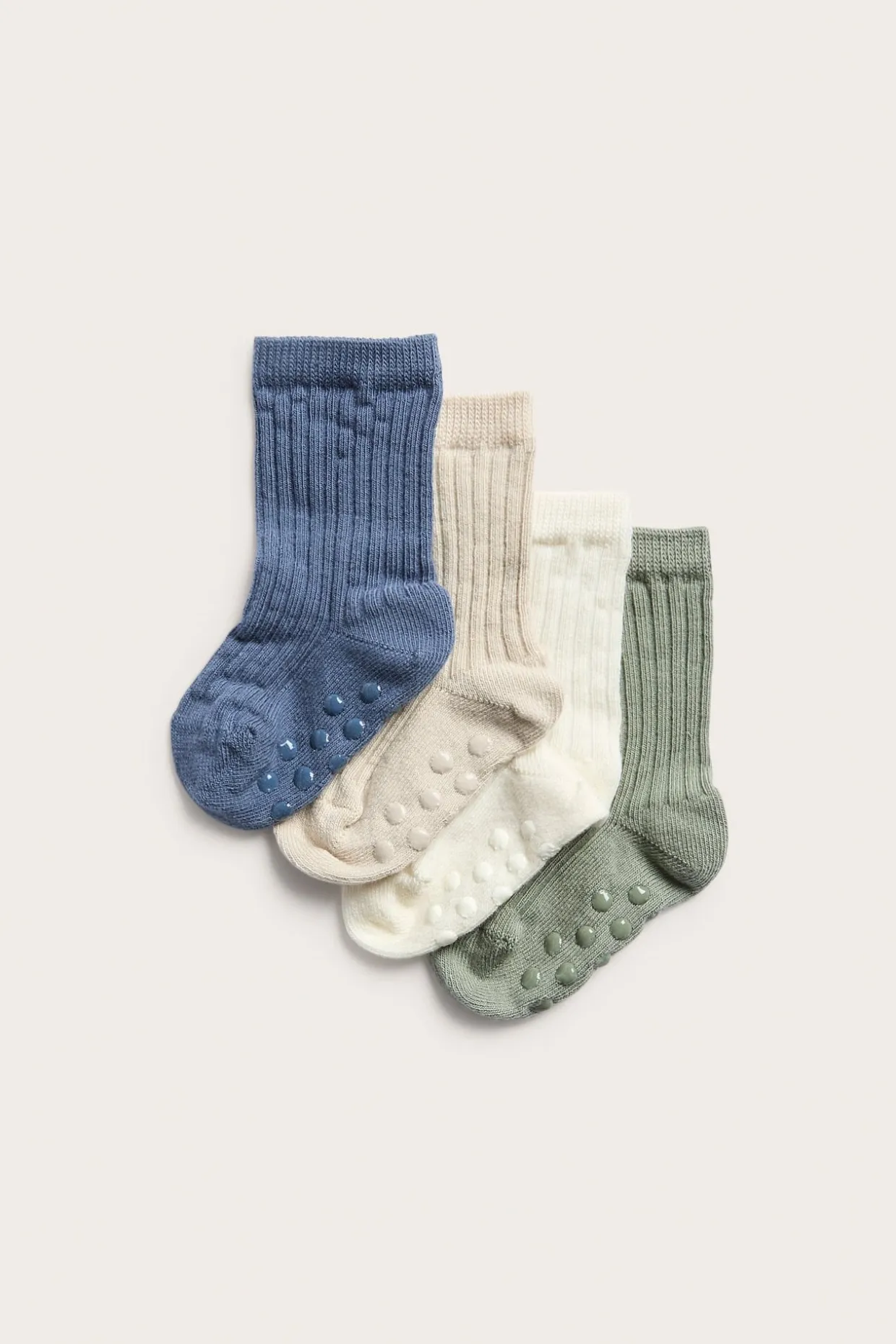 Ribatut vauvojen sukat, 4-pack | Sininen | Vauvat | Kappahl