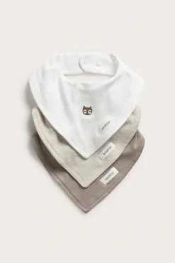 Ruokalaput brodeerauksella, 3 kpl:n pakkaus | Beige | Vauvat | Newbie