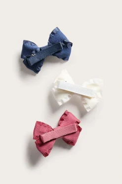 Rusettisomisteiset hiusklipsit, 3-pack | Punainen | Vauvat | Newbie