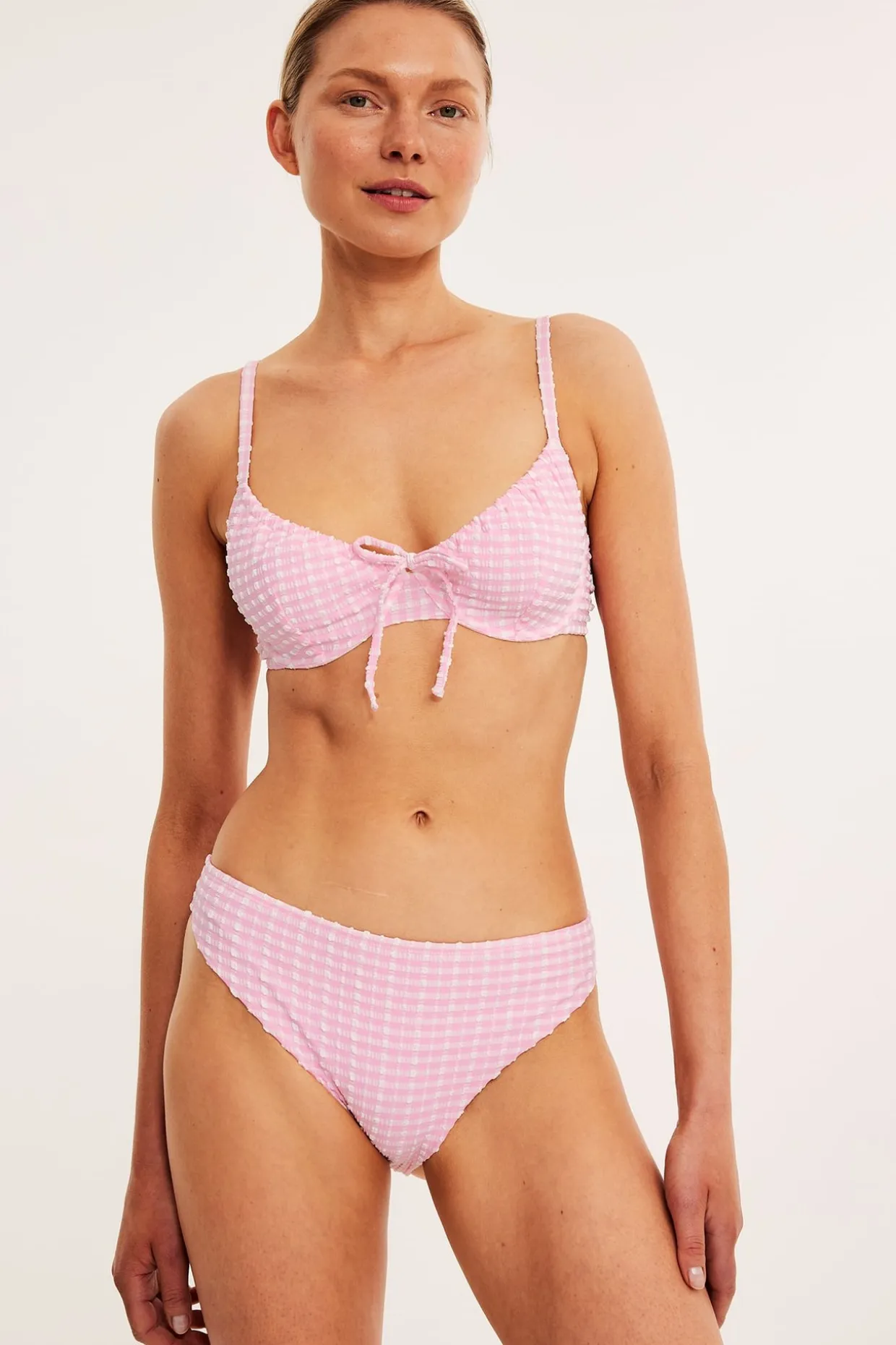 Ruudullinen bikinialaosa | Vaaleanpunainen | Naiset | Kappahl
