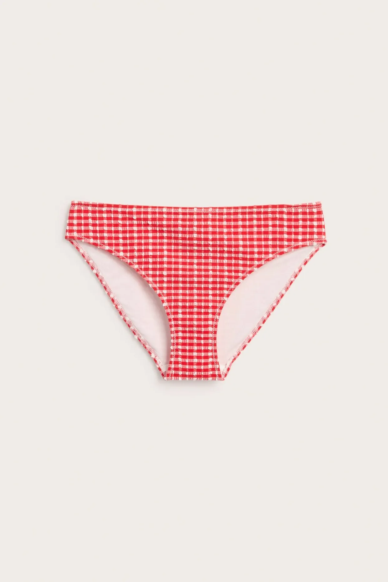Ruudullinen brief-bikinialaosa | Punainen | Naiset | Kappahl