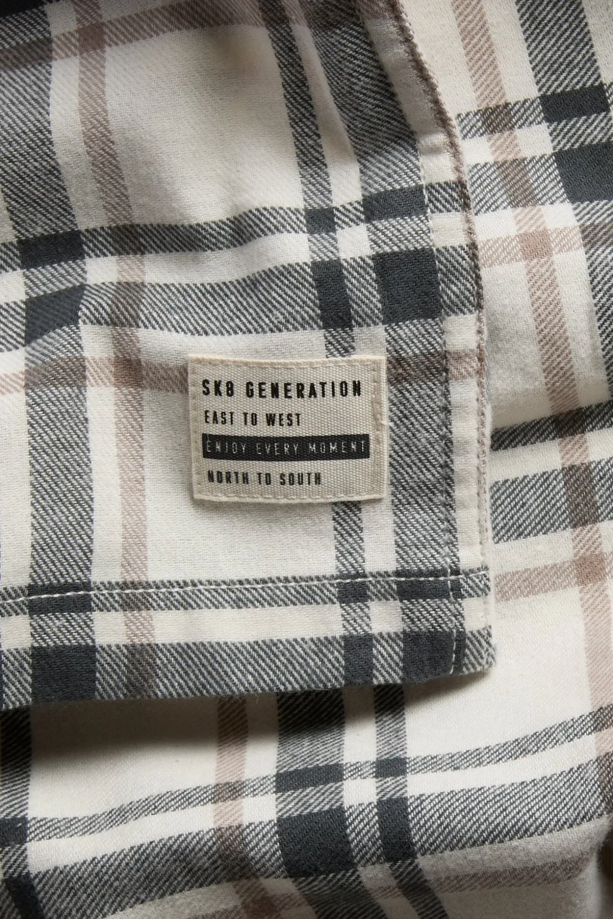 Ruudullinen flanellipaita hupulla | Vaaleanbeige | Lapset | Kappahl