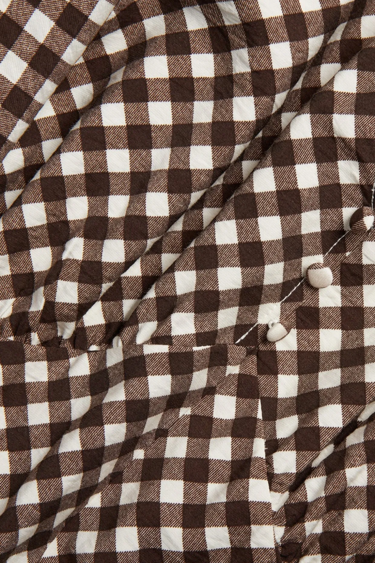 Ruudullinen mekko napeilla | Ruskea | Naiset | Kappahl