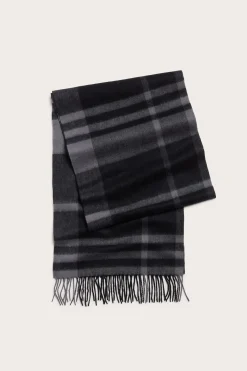 Ruudullinen villakaulaliina | Musta | Miehet | Kappahl