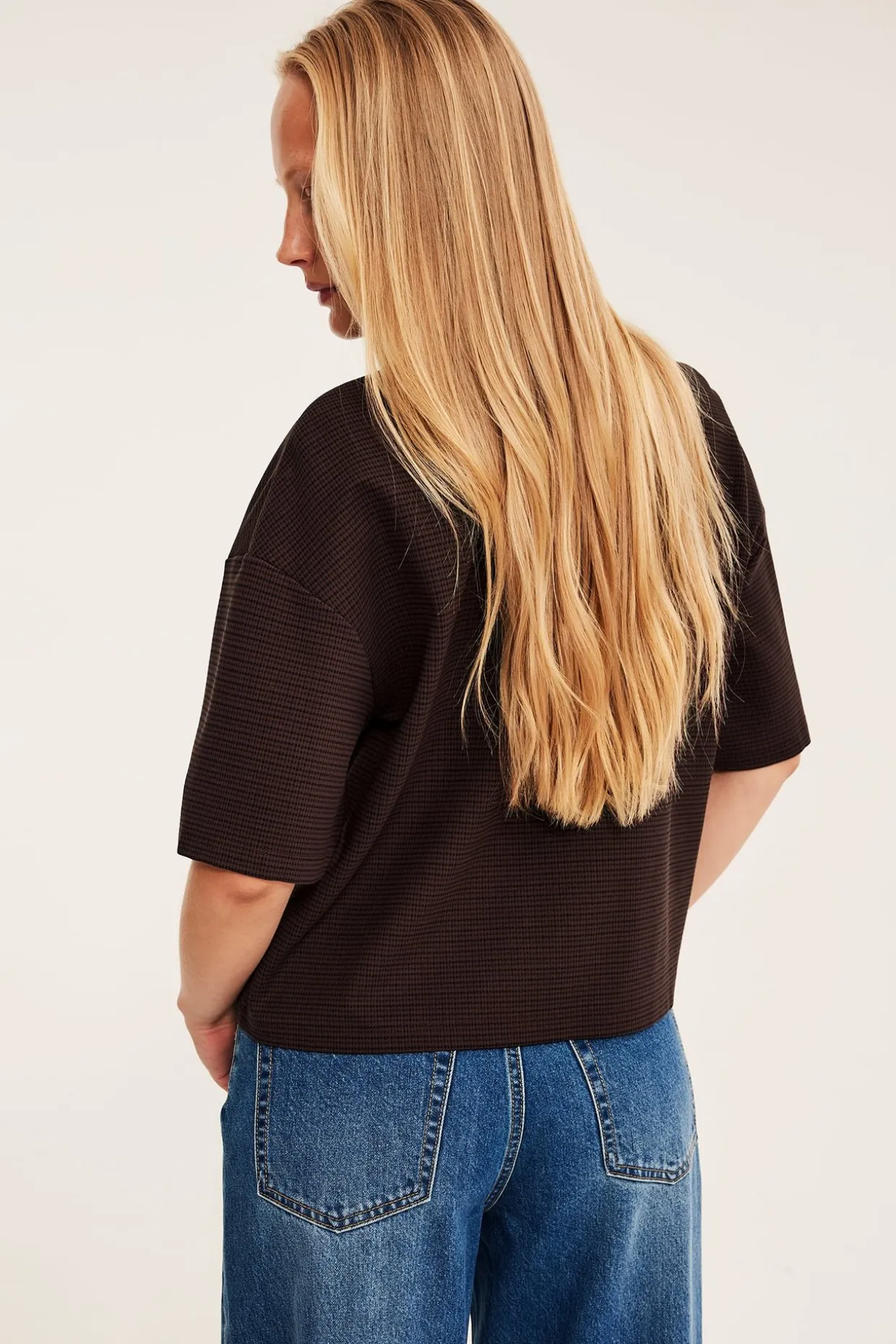 Ruudullinen yläosa | Viininpunainen | Naiset | Kappahl