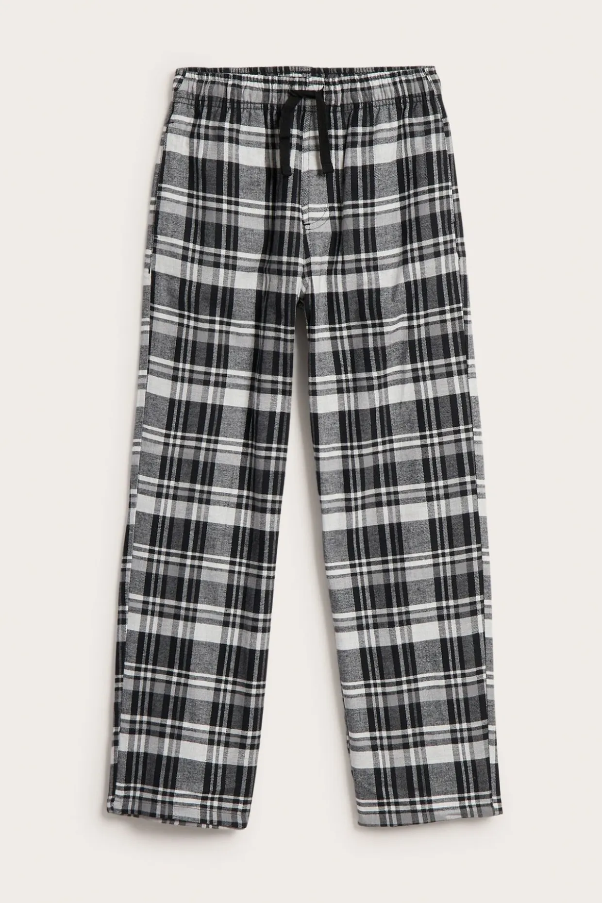 Ruudulliset flanellihousut | Musta | Lapset | Kappahl