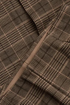 Ruudulliset pull-on-housut | Vaaleanruskea | Naiset | Kappahl