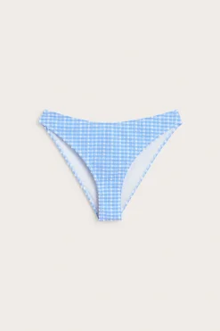 Ruutukuvioinen bikinialaosa brazilian high leg | Sininen | Naiset | Kappahl