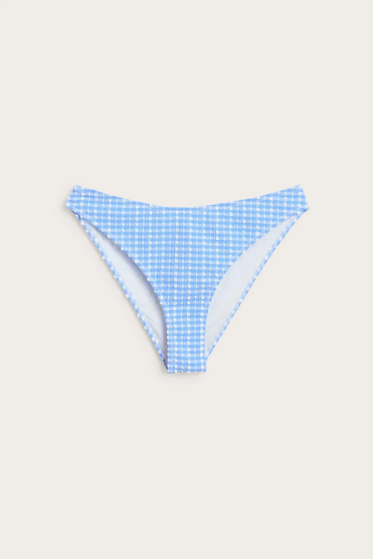 Ruutukuvioinen bikinialaosa brazilian high leg | Sininen | Naiset | Kappahl