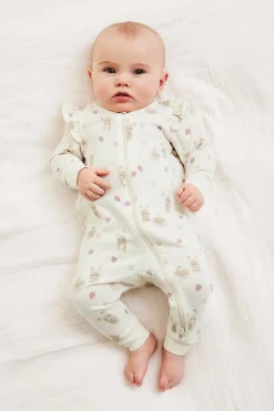 Röyhelösomisteiset pyjamat, 2-pack | Luonnonvalkoinen | Vauvat | Kappahl