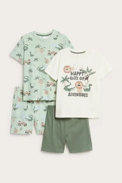 Safarikuvioisia pyjamia, 2-pack | Luonnonvalkoinen | Lapset | Kappahl