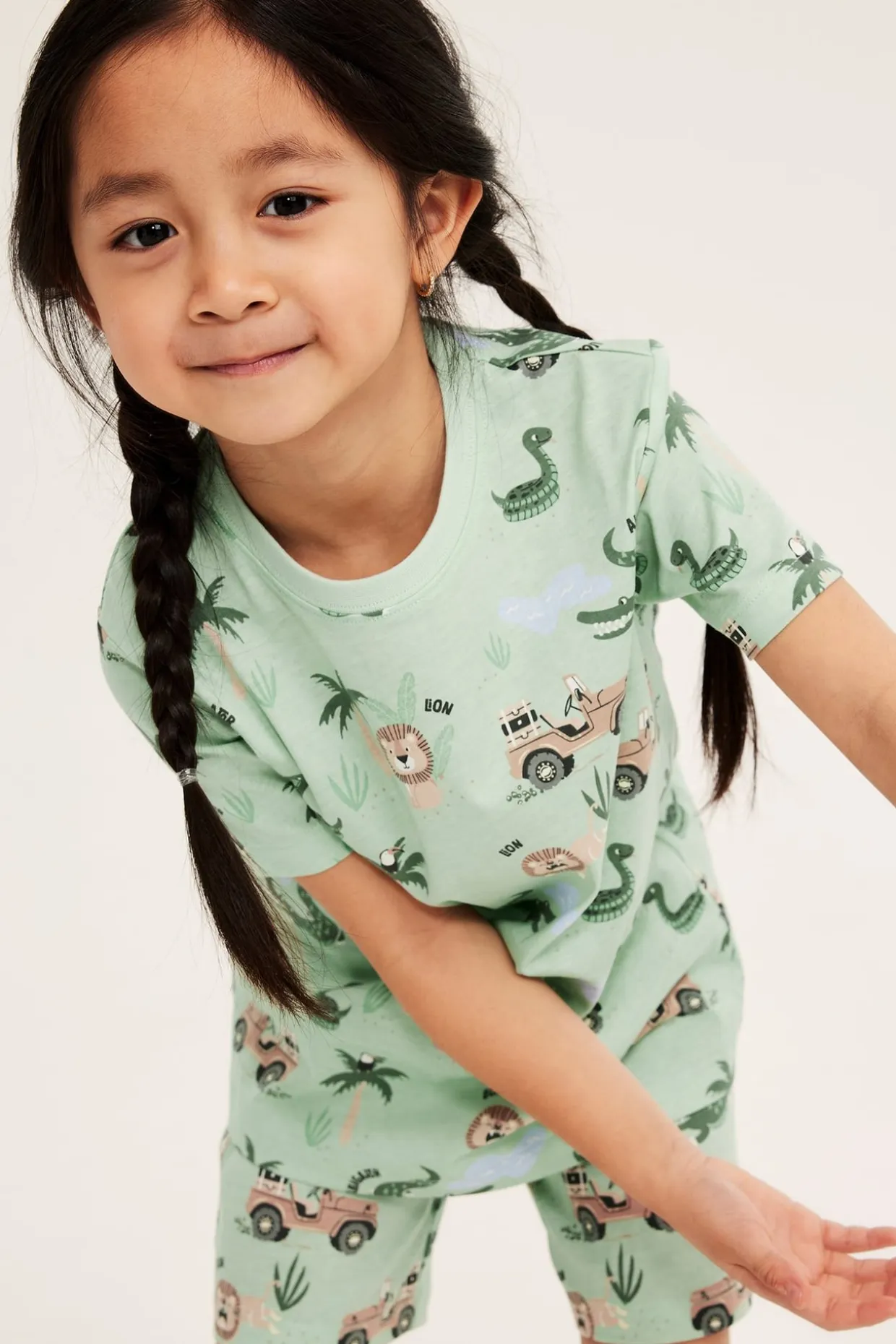 Safarikuvioisia pyjamia, 2-pack | Luonnonvalkoinen | Lapset | Kappahl
