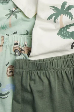 Safarikuvioisia pyjamia, 2-pack | Luonnonvalkoinen | Lapset | Kappahl