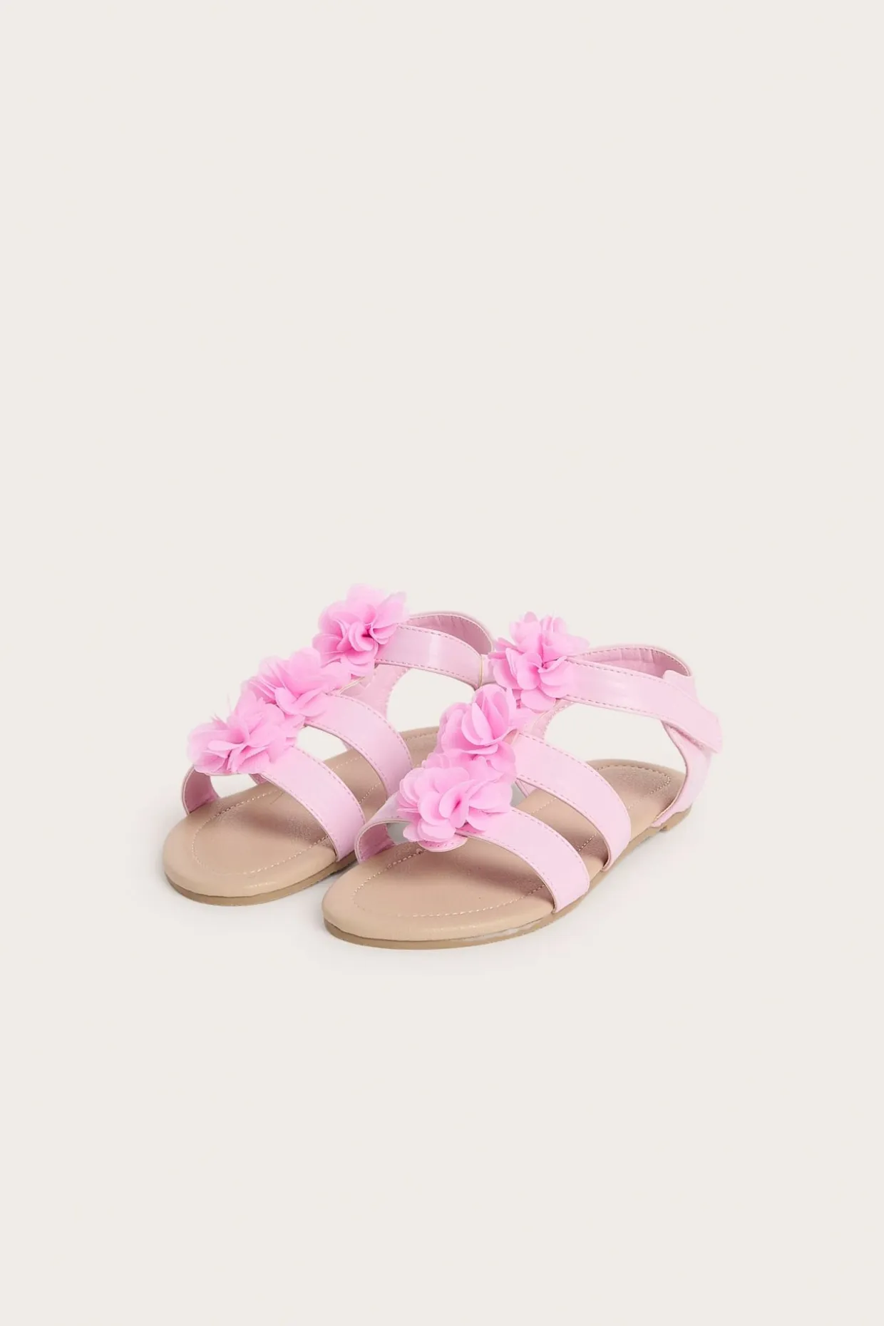 Sandaalit, joissa on kangaskukkia | Pinkki | Lapset | Kappahl