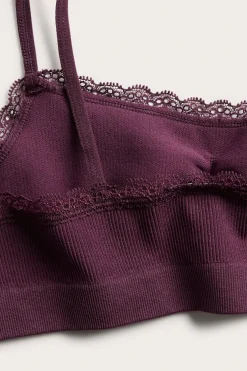 Saumaton paita, jossa pitsiä | Viininpunainen | Lapset | Kappahl