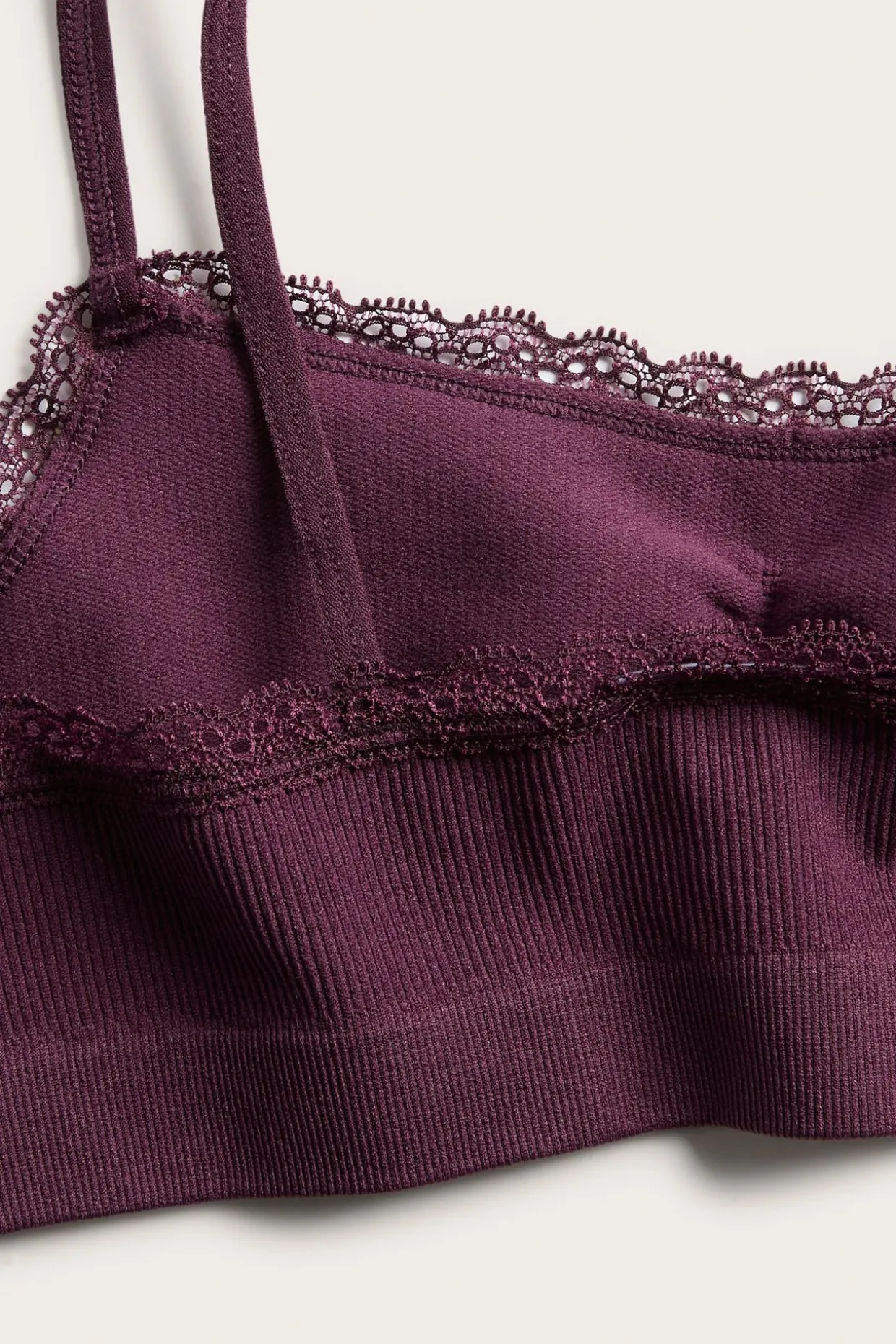 Saumaton paita, jossa pitsiä | Viininpunainen | Lapset | Kappahl
