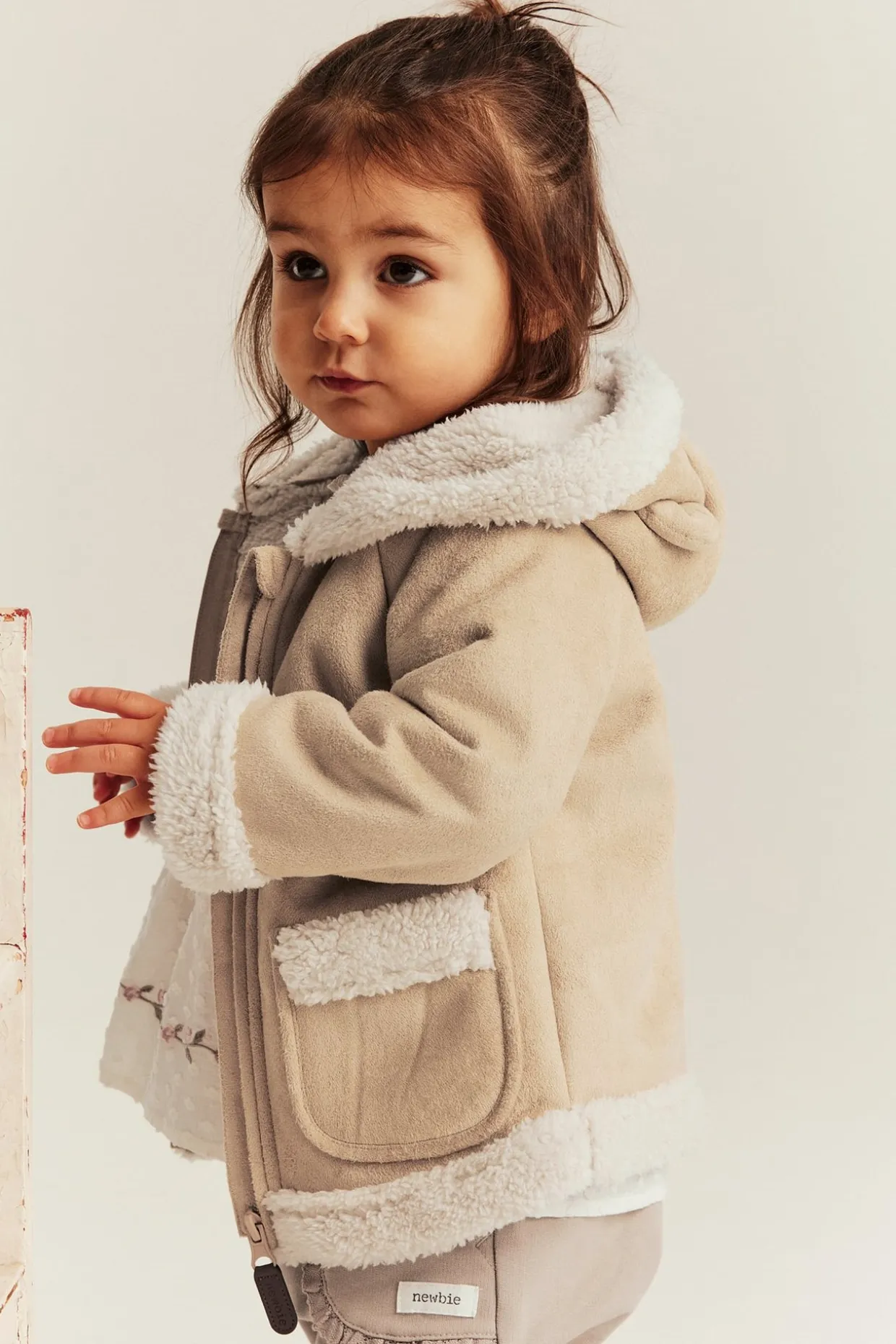 Shearling-takki, jossa pileevuori | Beige | Vauvat | Newbie