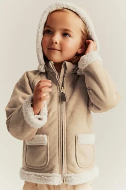 Shearling-takki, jossa pileevuori | Beige | Lapset | Newbie