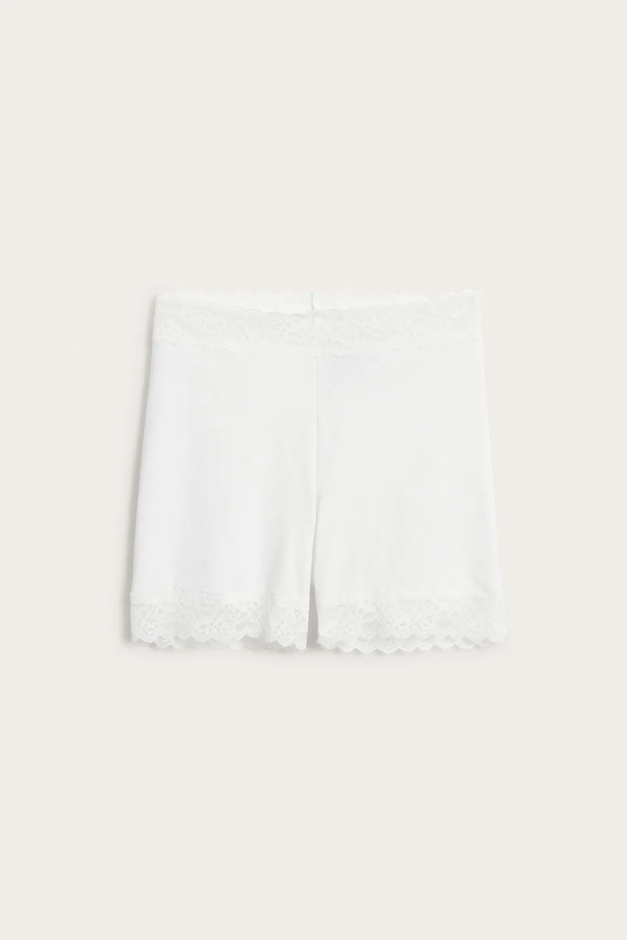 Shortsialushousut, joissa pitsireuna | Valkoinen | Naiset | Kappahl