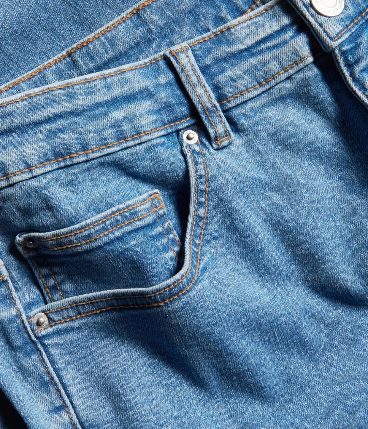 Slim Jeans High Waist | Vaalea denim | Naiset | Kappahl
