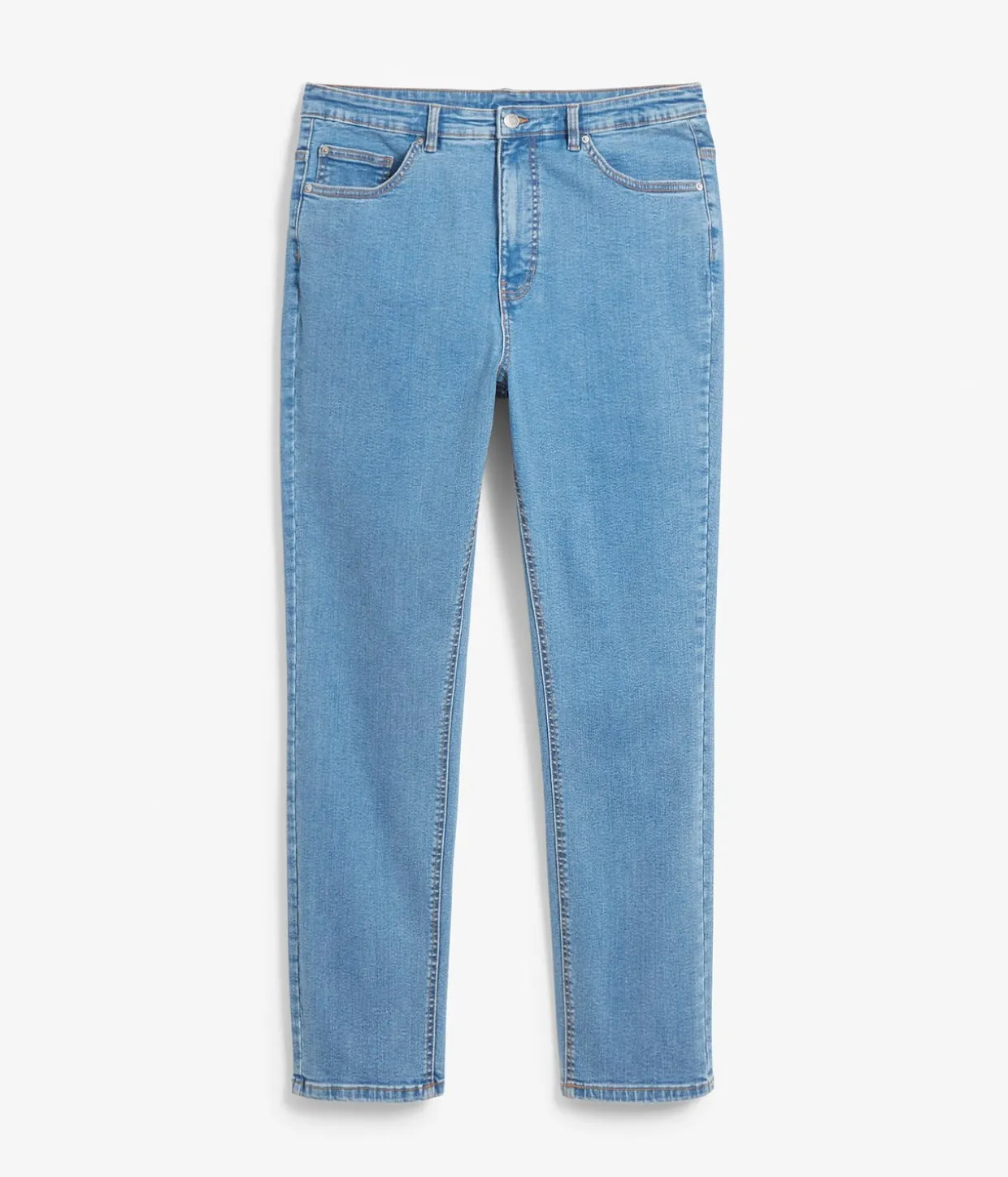 Slim Jeans High Waist | Vaalea denim | Naiset | Kappahl