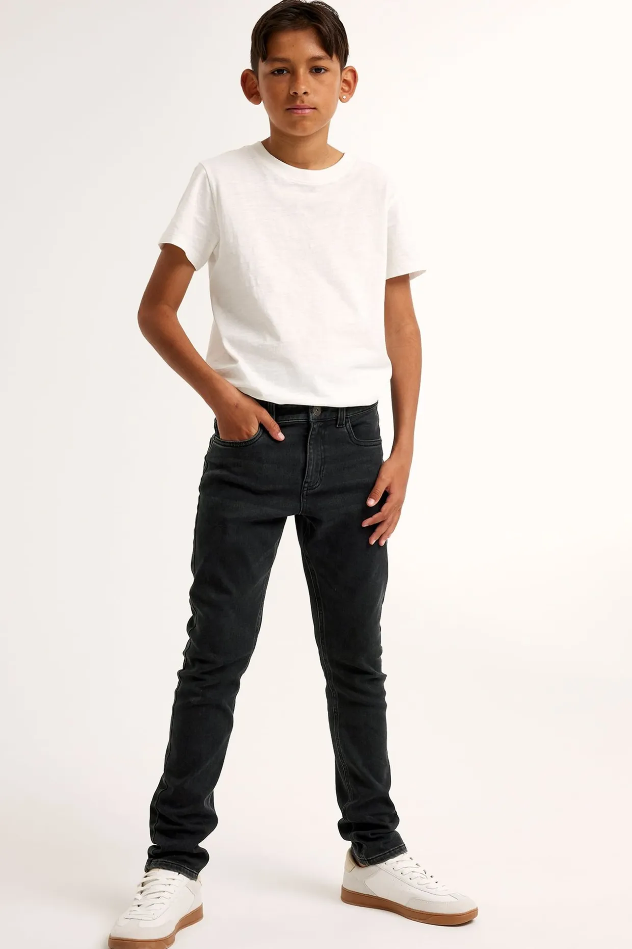 Slim jeans jogger denim | Musta denim | Lapset | Kappahl