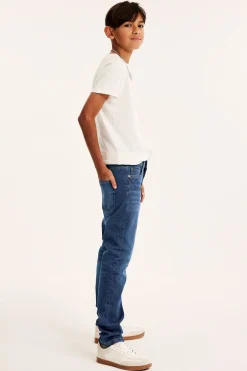 Slim jeans mid waist | Tumma denim | Lapset | Kappahl