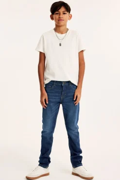 Slim jeans mid waist | Tumma denim | Lapset | Kappahl