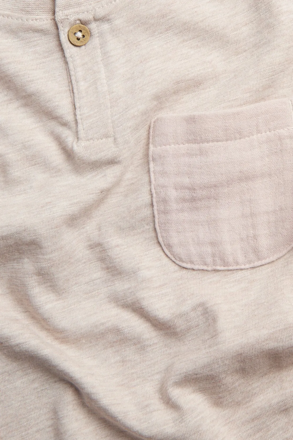 Slub-trikoota oleva t-paita taskulla | Meleerattu beige | Lapset | Newbie