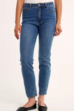 Straight jeans high waist | Denim | Naiset | Kappahl