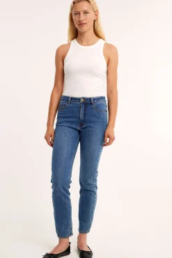 Straight jeans high waist | Denim | Naiset | Kappahl
