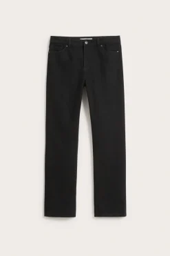 Straight jeans high waist | Musta denim | Naiset | Kappahl