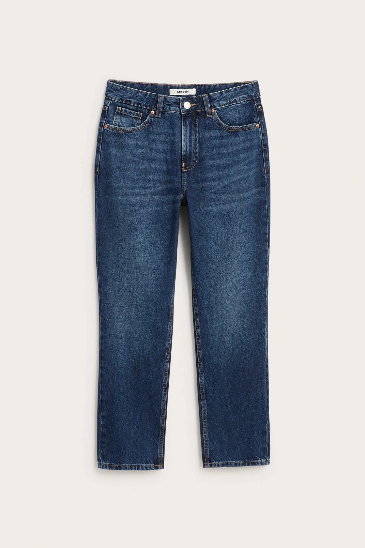 Straight jeans high waist non stretch | Tumma denim | Naiset | Kappahl
