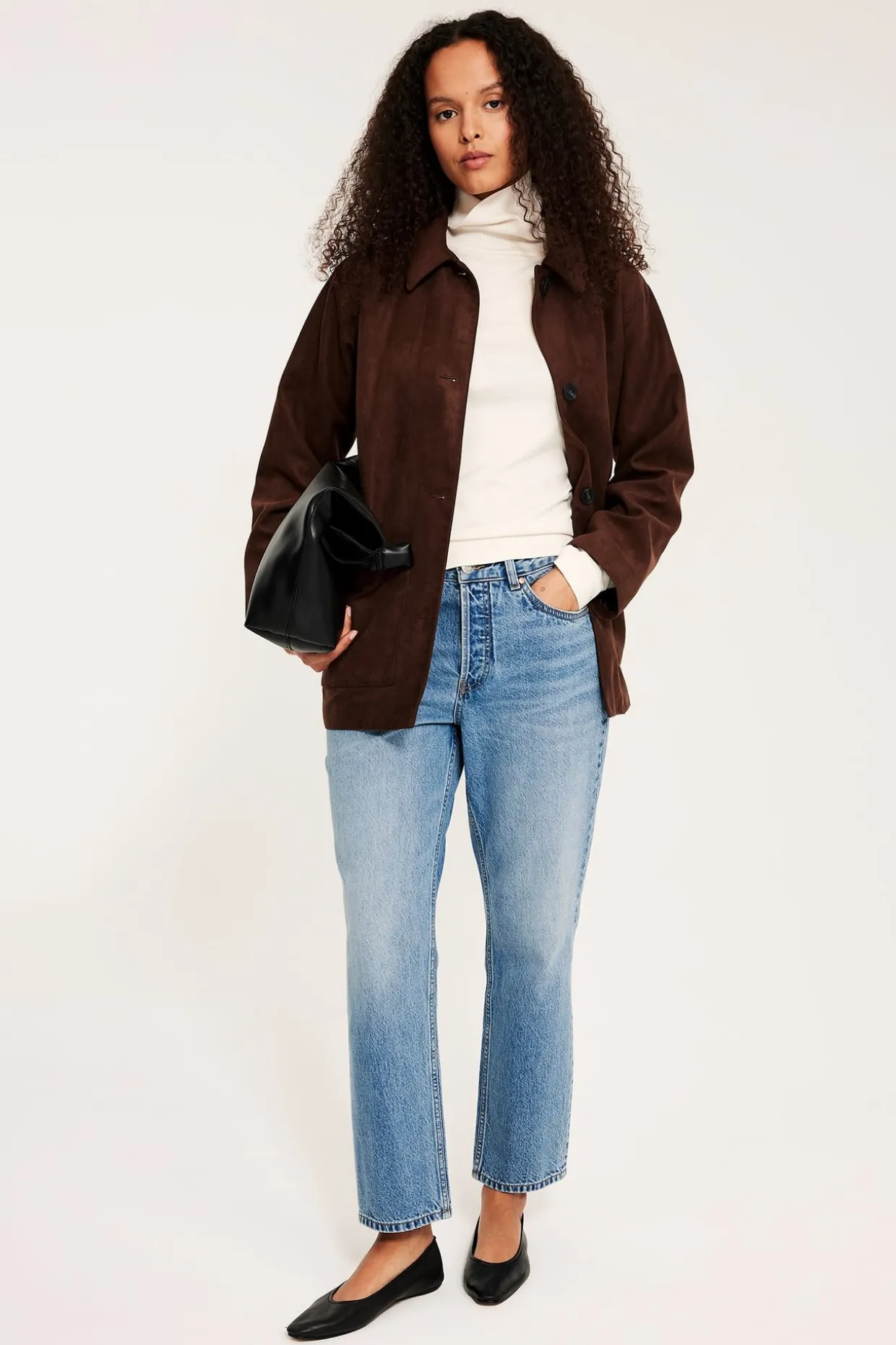 Straight jeans high waist non stretch