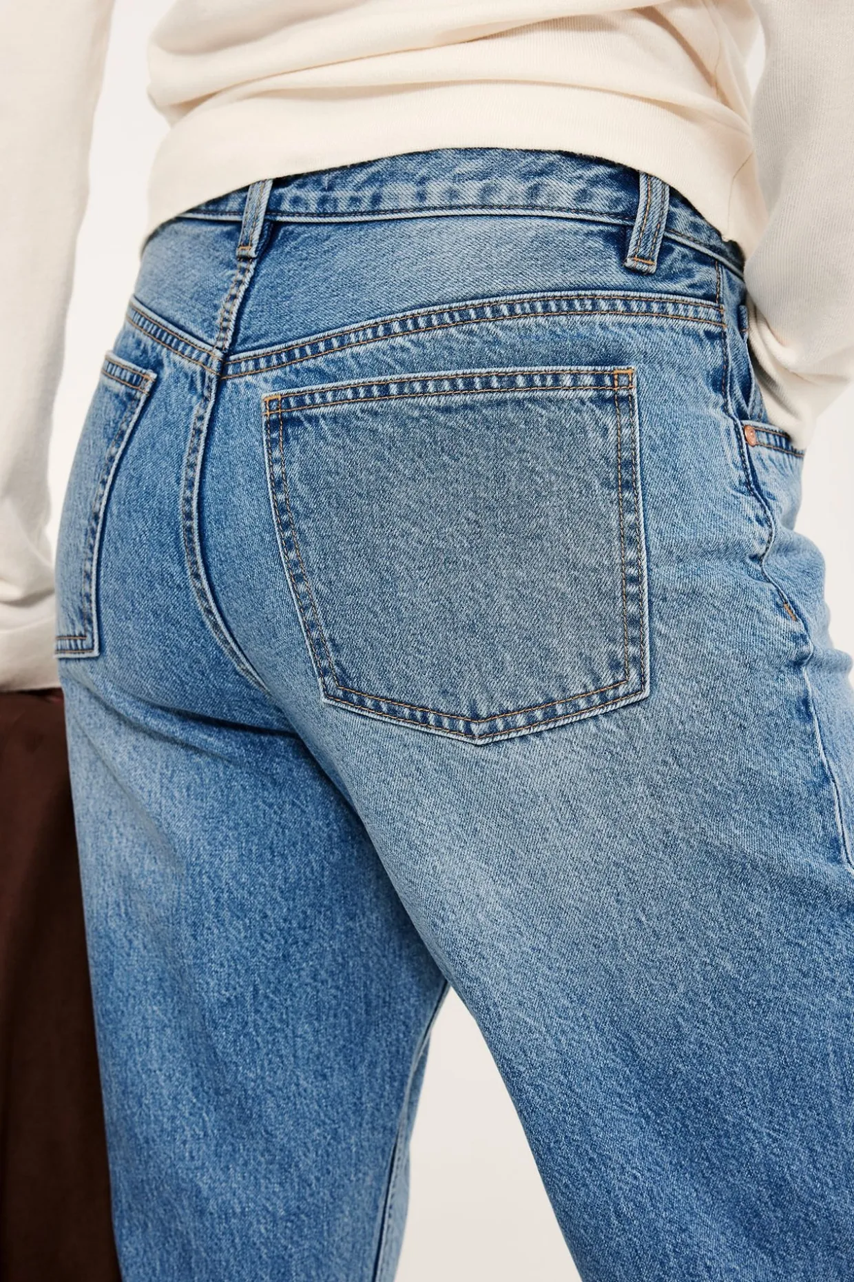 Straight jeans high waist non stretch