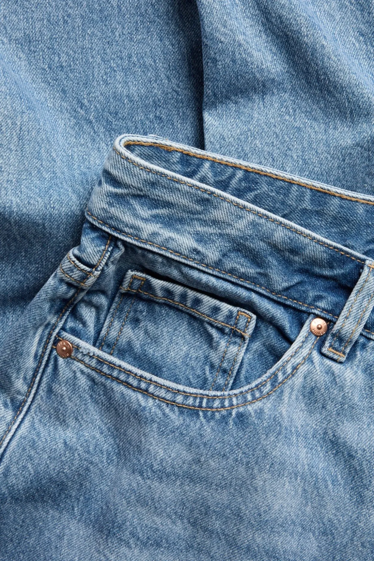 Straight jeans high waist non stretch