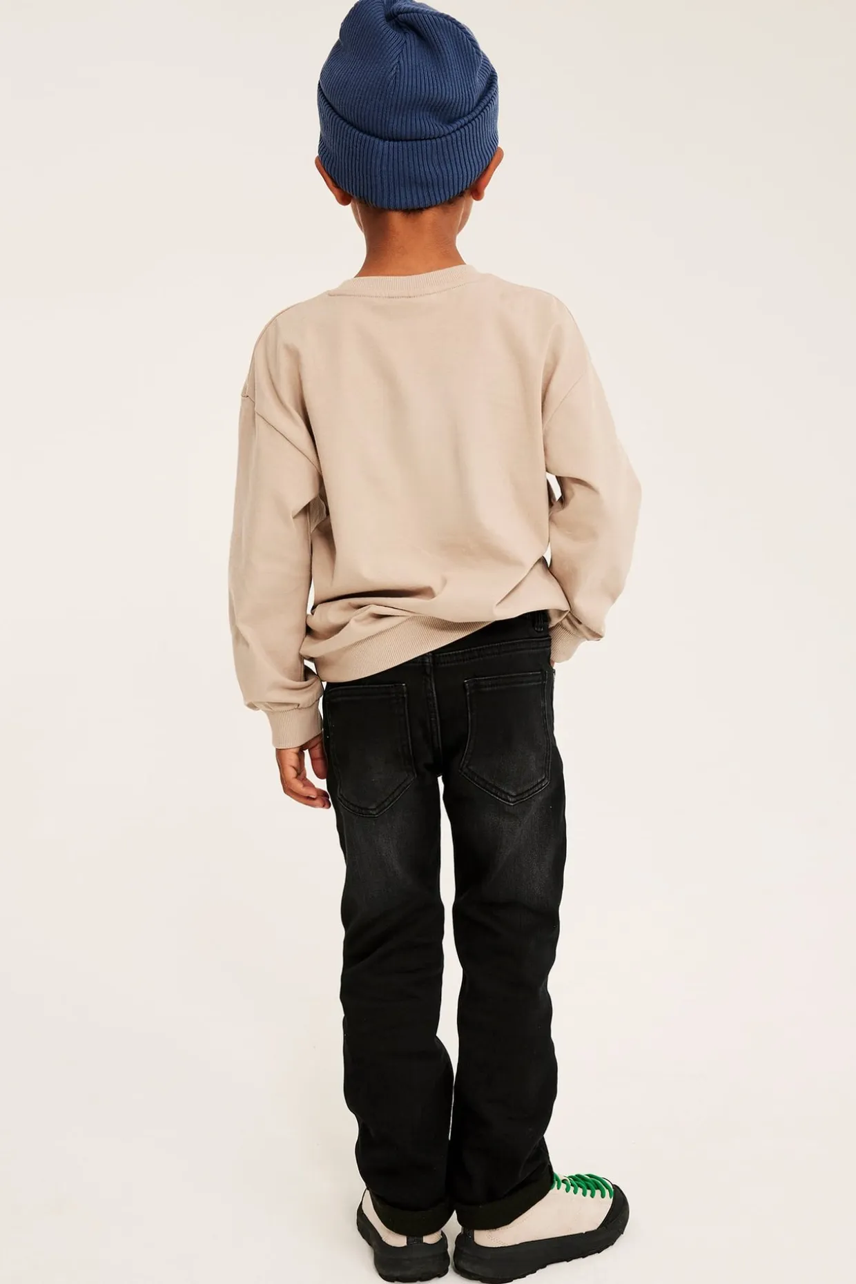 Straight jeans jogger denim | Musta denim | Lapset | Kappahl