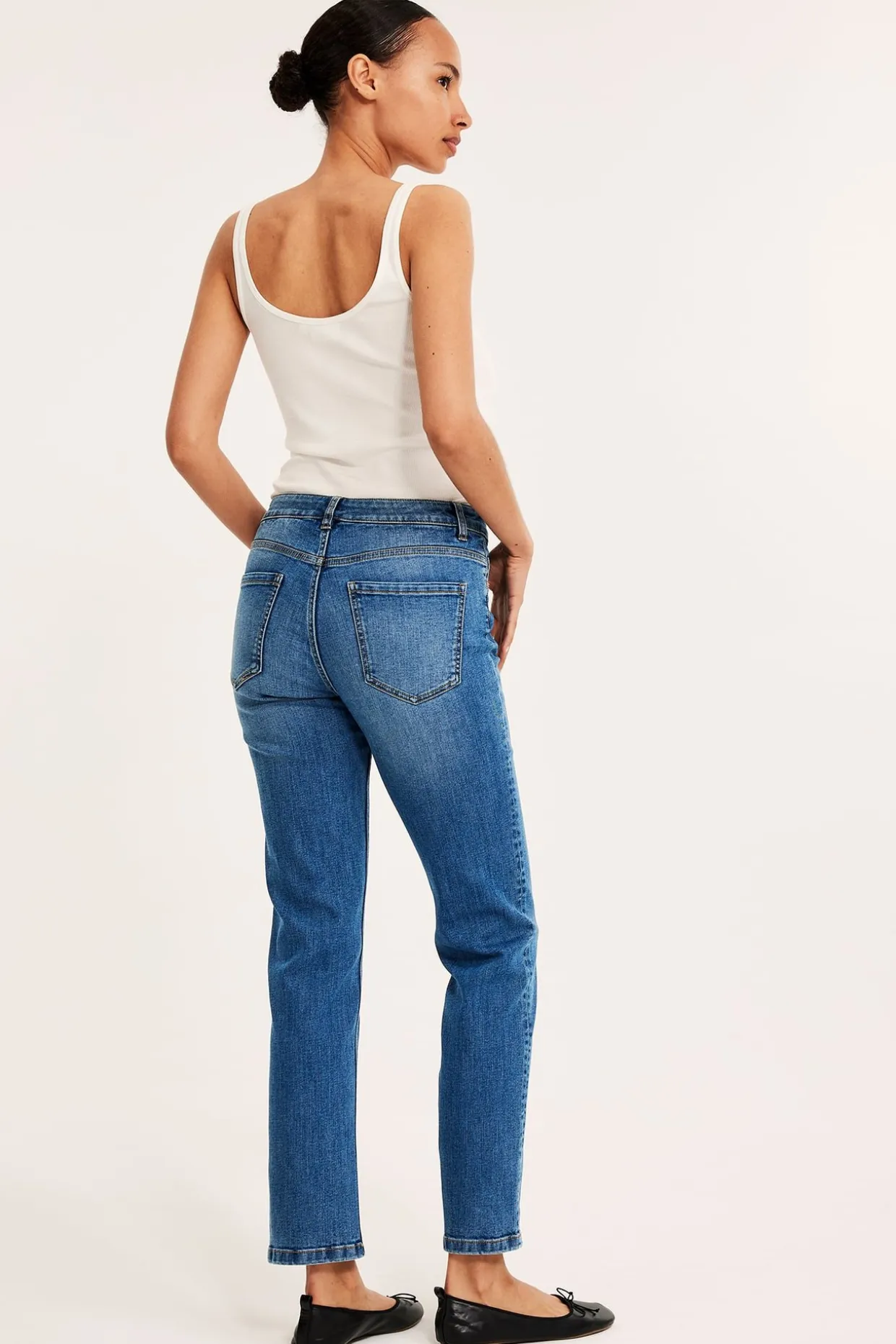 Straight jeans mid waist | Denim | Naiset | Kappahl