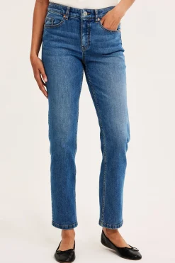 Straight jeans mid waist | Denim | Naiset | Kappahl