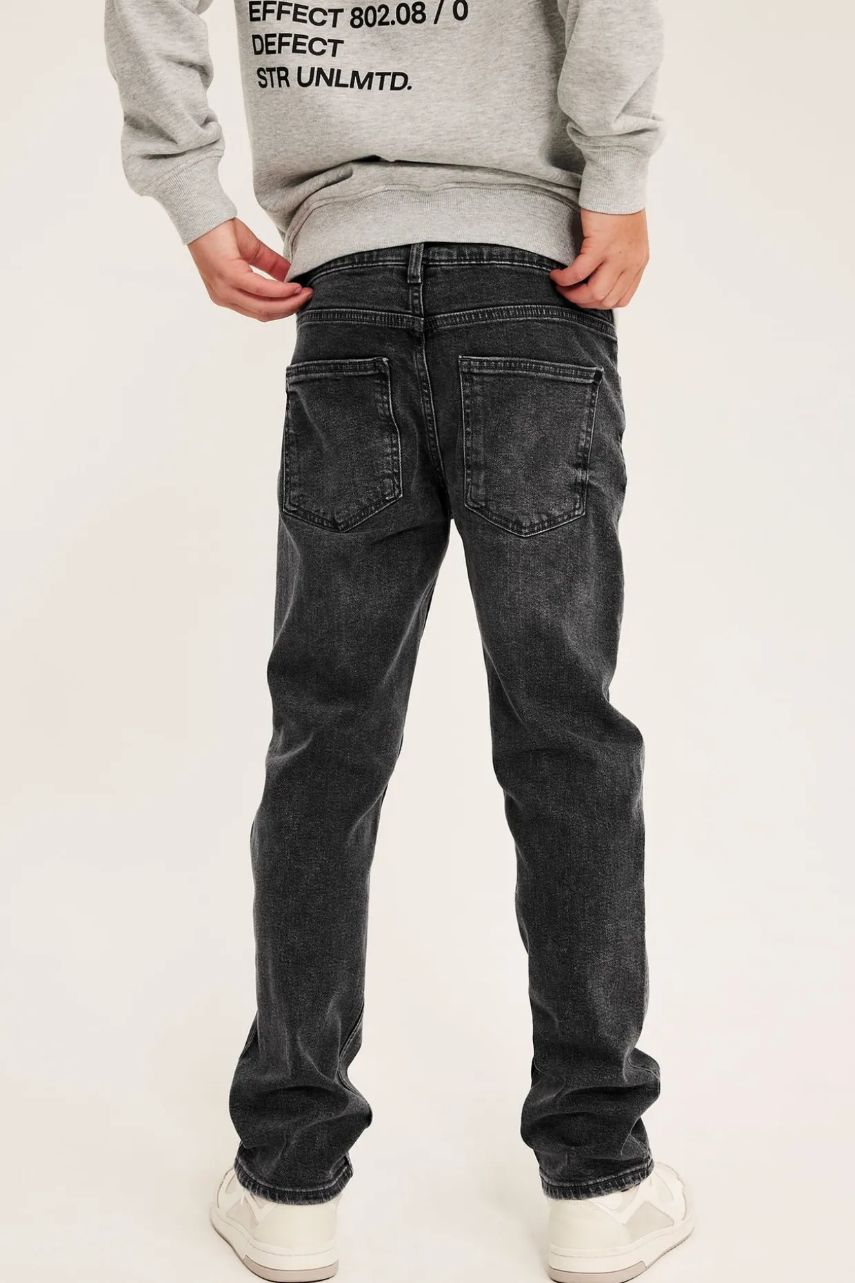 Straight jeans mid waist | Hopeanharmaa | Lapset | Kappahl