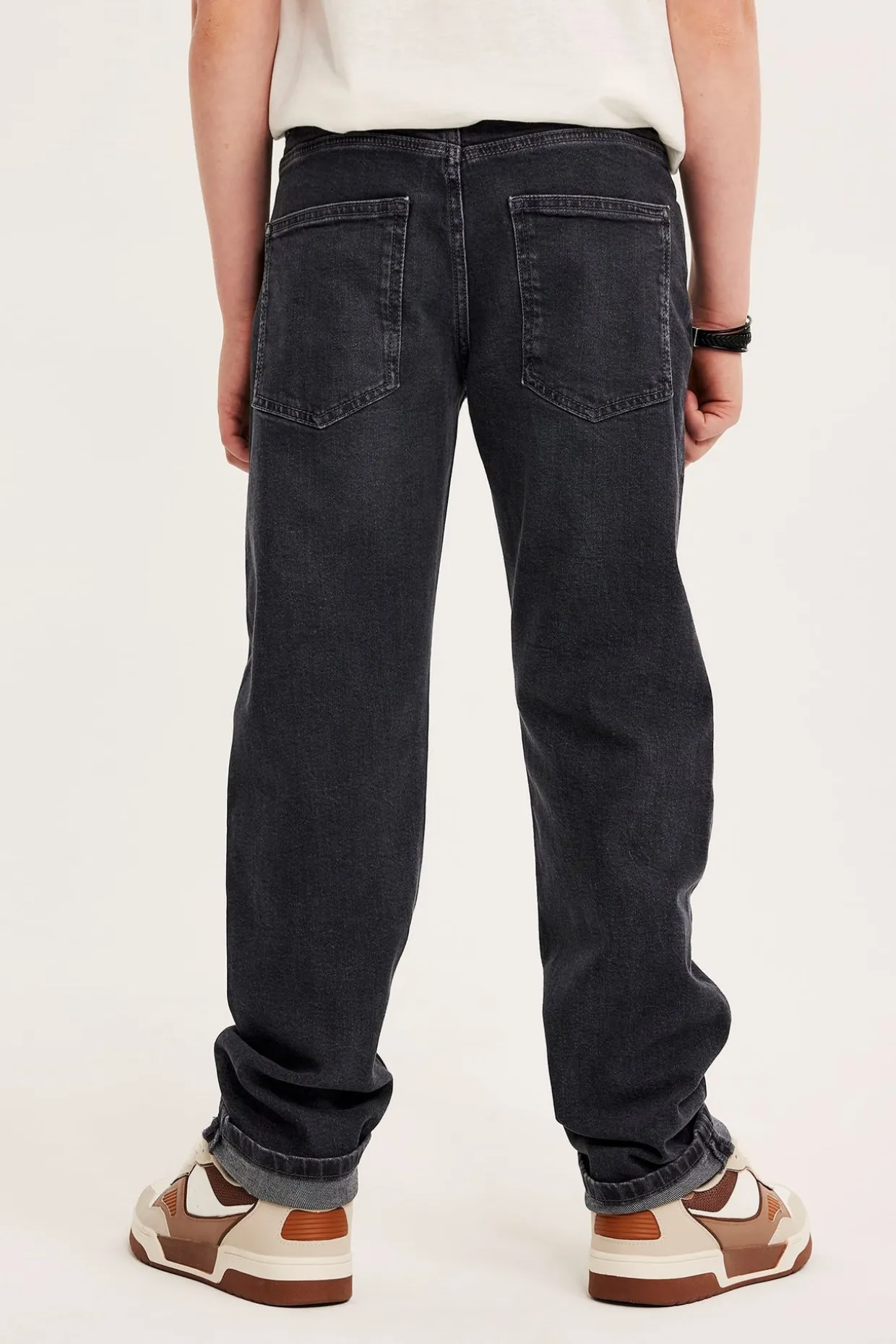 Straight jeans mid waist | Hopeanharmaa | Lapset | Kappahl