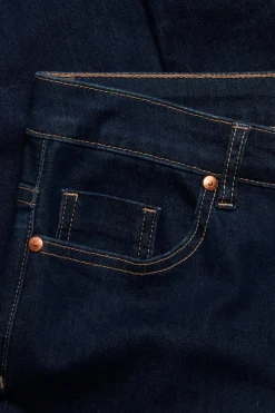 Straight jeans mid waist long leg | Tumma denim | Naiset | Kappahl